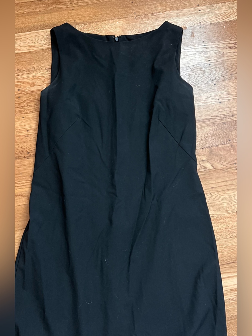 Express Black Sleeveless Sheath Dress with Boat Neck